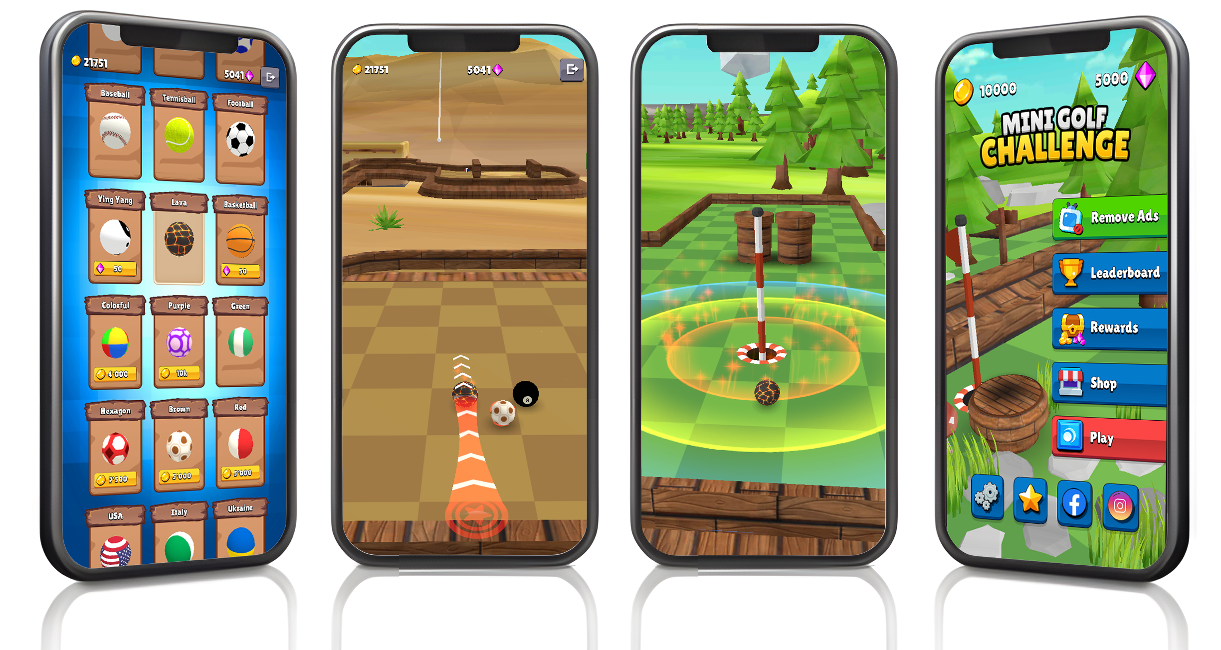 Mini Golf Challenge gameplay screenshot on mobile