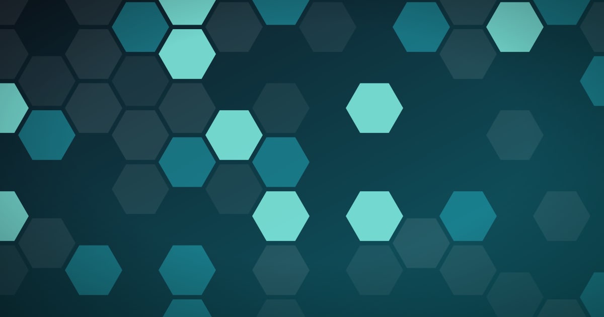 Abstract hexagonal pattern in teal, cover art for the Steam Machine article